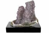 Tall, Amethyst Stalactite Formation With Wood Base - Uruguay #121356-1